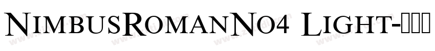 NimbusRomanNo4 Light字体转换